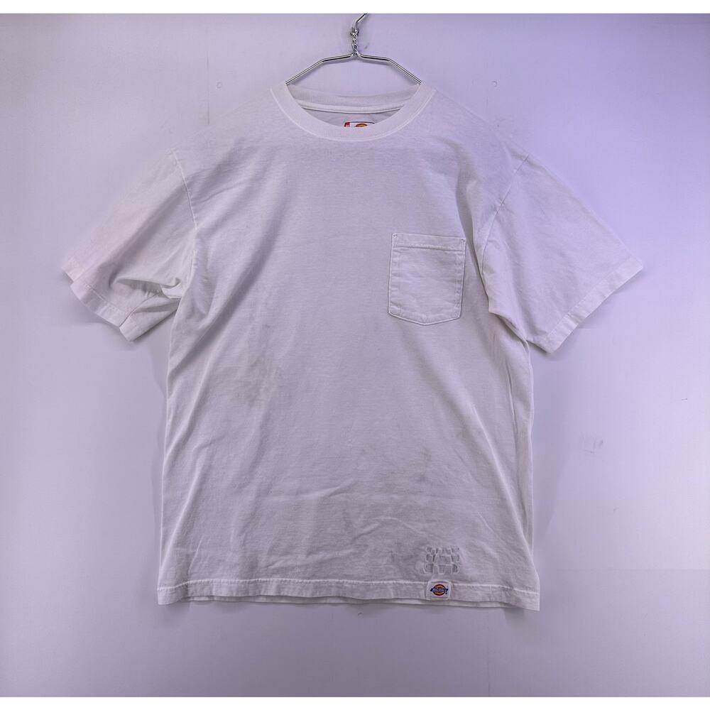 Dickies White Tshirt Front Pockets Size Large